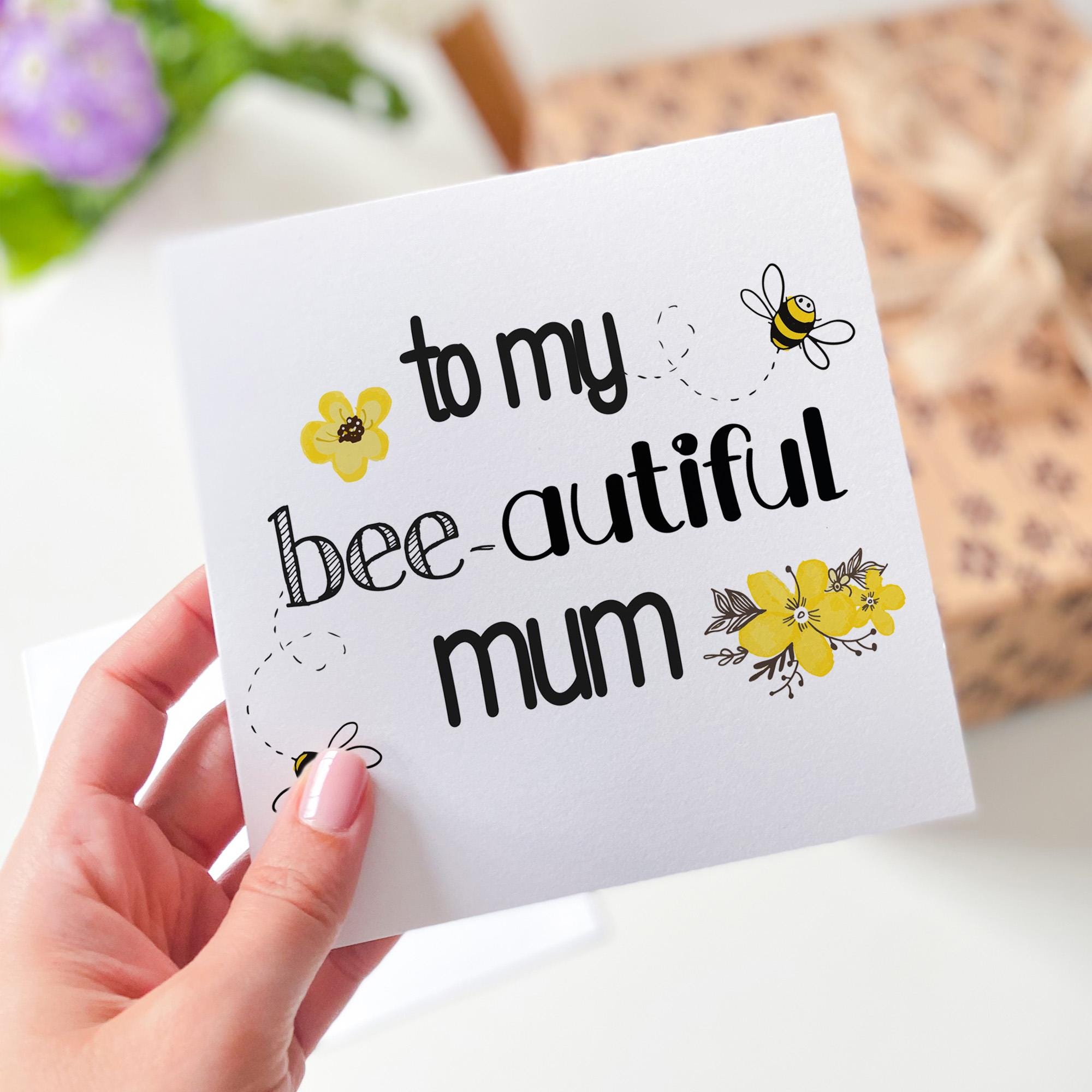 Mother's Day Card for Mum Cute Bee Pun Greeting Card Birthday Card for ...