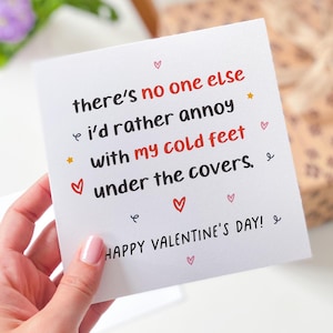 Grappige Valentijnsdagkaart voor man vrouw vriend vriendin leuke romantische kaart voor partner Uniek valentijnscadeau voor koude voeten