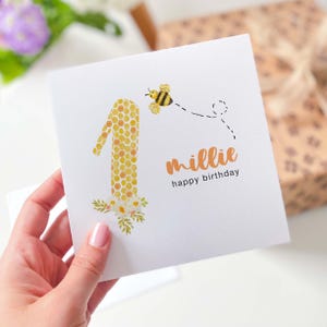 Carte d'anniversaire personnalisée avec nom et âge pour enfants Carte cadeau 1er 2e 3e 4e 5e 6e pour garçon fille fils fille neveu nièce