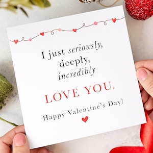 Romantische Valentijnsdagkaart voor echtgenoot Echtgenote Vriendin Vriendin Nadenkende liefdeskaart voor partner Leuk cadeau voor hem of haar Ik hou van jou