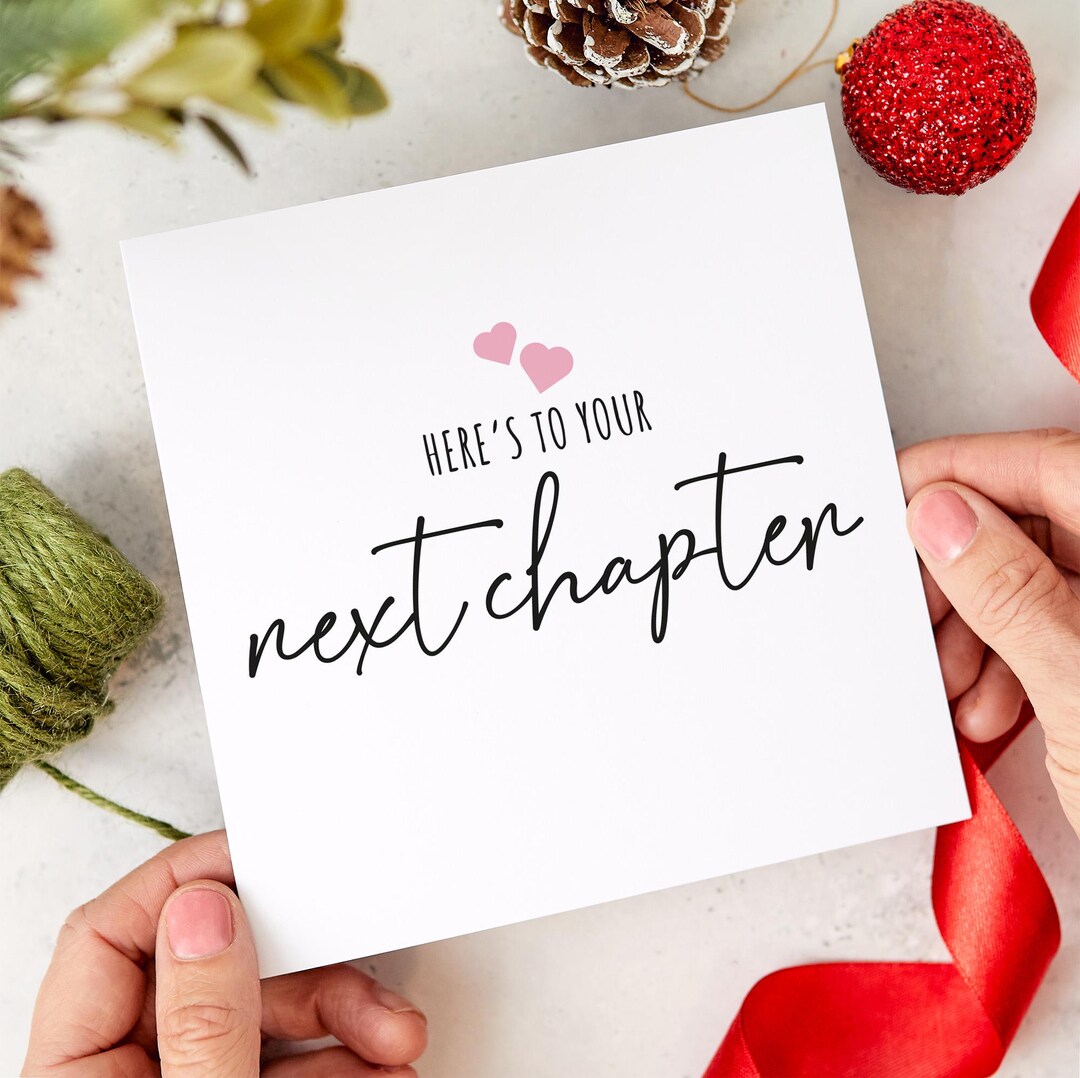New Chapter Card for Her or Him – Congratulations Card for Job, Home ...
