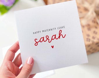Personalized Maternity Leave Card, Good Luck Gift for Her
