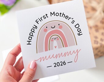 First Mother’s Day Card for Mummy – Cute Rainbow New Mum Card from Baby