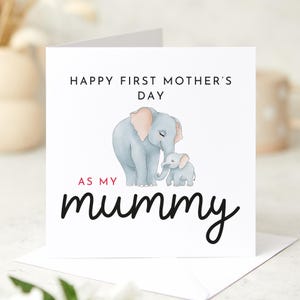 Tarjeta de feliz primer día de la madre como mi mamá Tarjeta de felicitación para nueva mamá Recuerdo de los niños Tarjeta de regalo para bebé Tarjeta de feliz primer día de la madre Mamá Mamá