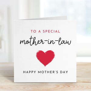 Voor een speciale schoonmoeder Moederdagkaart Wenskaart voor schoonmoeder Aandenken van schoondochter Cadeaukaart Fijne Moederdag
