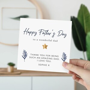 Glücklicher Vatertag Personalisierte Karte für Papa Emotionale Karte für Papa Papa Sohn Tochter Vatertag Erstaunlicher Vater Brithday Erster Vatertag