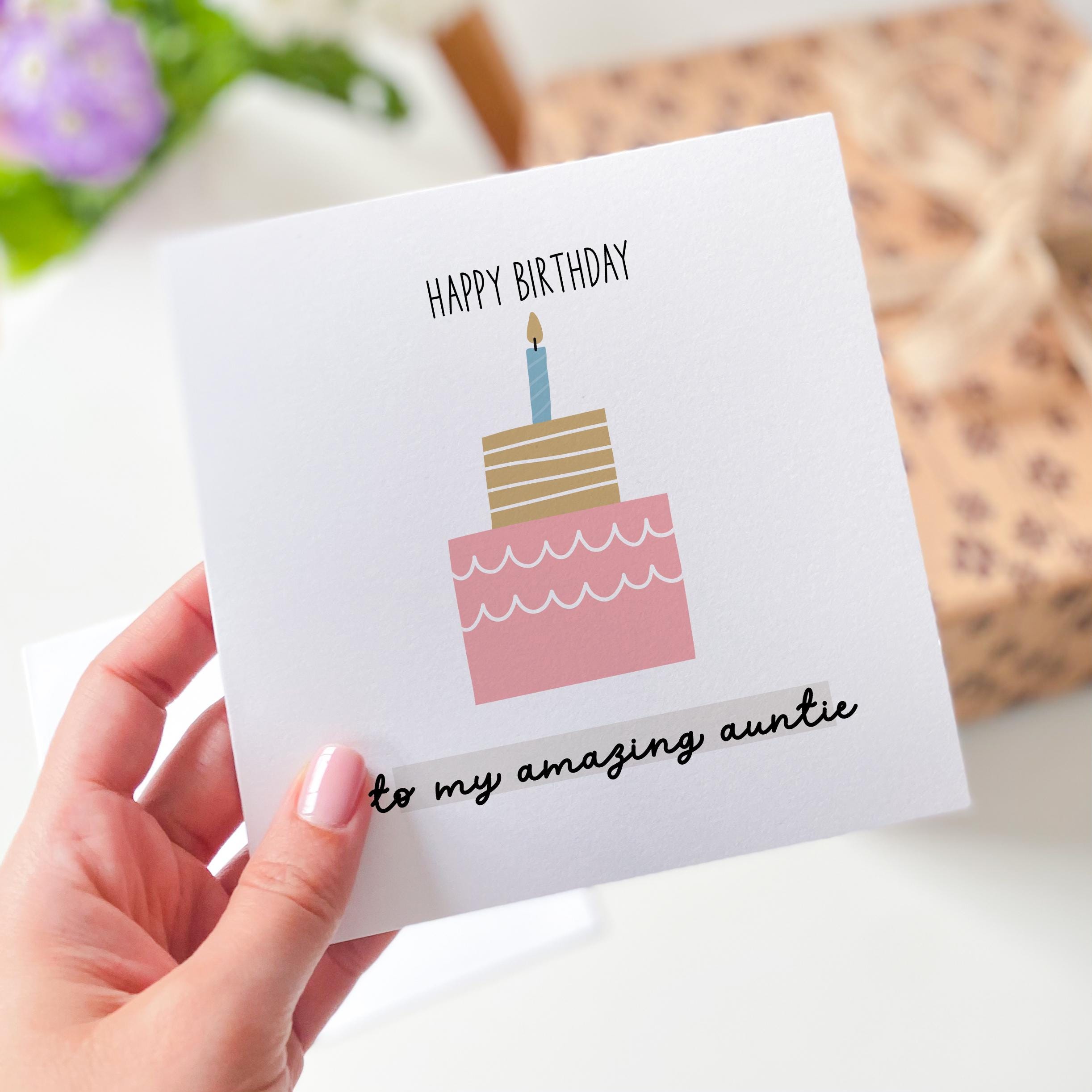 Card for Auntie Happy Birthday Card to My Amazing Auntie Card for ...