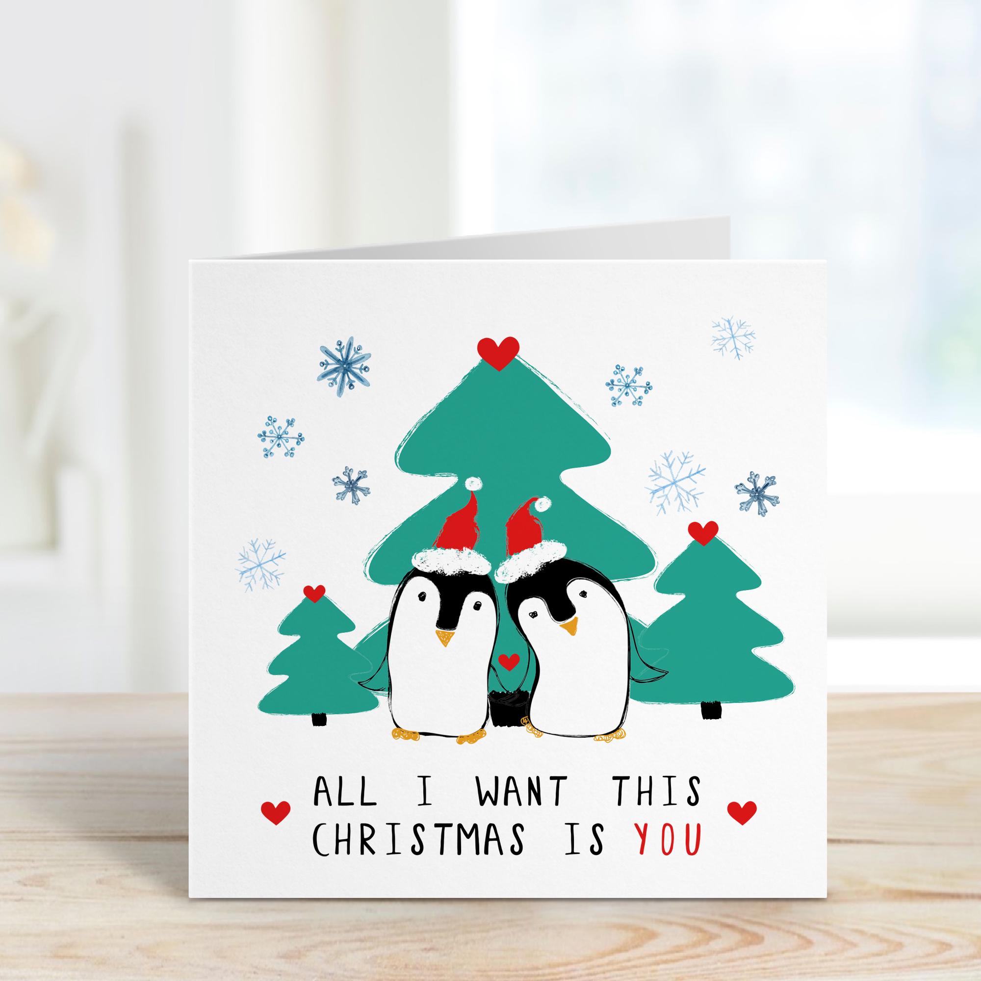 Lustige Weihnachtskarte | „All I Want For Christmas Is Dat Ass“ | Für Ehemann Oder Freund | 20,5 X 13,5 Cm