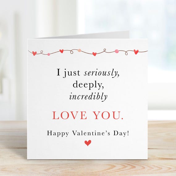 Personalised Valentine's Day Card For Boyfriend, Partner Or Husband, With Custom Name, Cute Hearts Valentine's Card For Him 2024