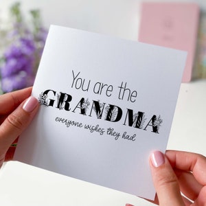 Cartão para avó disponível para babá, mãe, avô, tia, irmã, prima, mamãe, avó, avó, cartão de presente para o dia das mães, aniversário