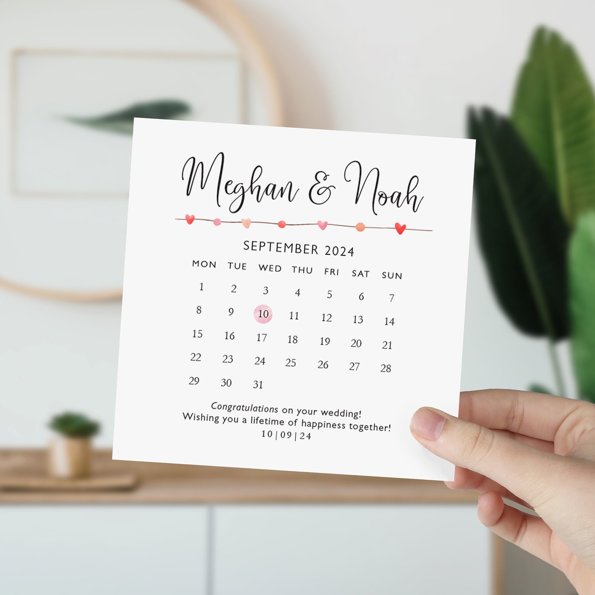 パーソナライズされた結婚式の日付カード、新婚の記念品 - Etsy 日本