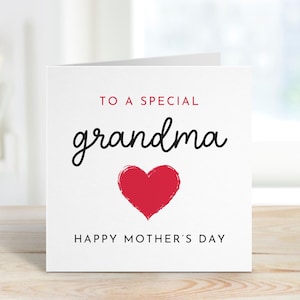 Para una abuela especial Tarjeta del Día de la Madre Tarjeta de felicitación para la abuela Recuerdo del nieto Tarjeta de regalo para la nieta Primer feliz día de la madre