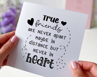Far Away Card True Friends Are Never Apart Maybe in Distance
