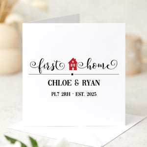 Carte personnalisée pour une nouvelle maison Carte première maison Cadeau de pendaison de crémaillère Carte personnalisée pour déménagement