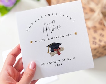 Personalized Graduation Card: University, Name, Class of 2024