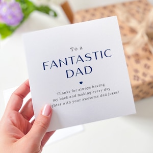 Aan een fantastische vader Gepersonaliseerde kaart voor vader Grappige kaart voor vader Vader Zoon Dochter / Vaderdag Vaders grappen Brithday Eerste Vaderdag