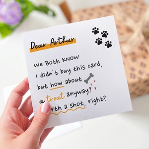 Carte d'anniversaire amusante pour propriétaire d'animal de compagnie avec nom carte cadeau pour propriétaires de chien carte pour propriétaires de chat Joyeuse fête des pères fête des mères chat chien papa maman chat fou
