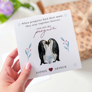 Biglietto d’amore per marito moglie You are my penguin, biglietto d’amore per San Valentino, anniversario, compleanno, biglietto d’amore per lei, fidanzato, fidanzata, lui