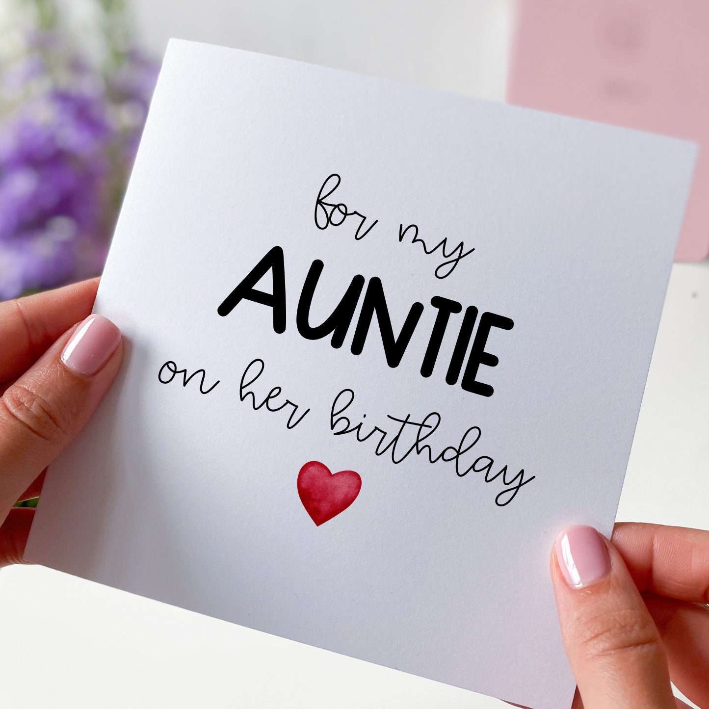 Card for Auntie Happy Birthday Card for Auntie's Birthday Greeting ...