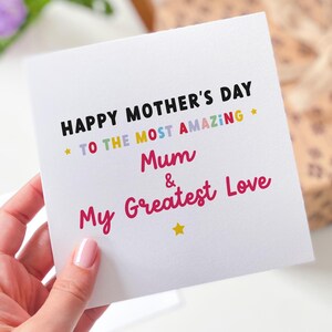 Mother’s Day Card for Mum from Son Daughter Kids Cute Gift for Mummy My Greatest Love Appreciation Heartfelt Sentimental Present