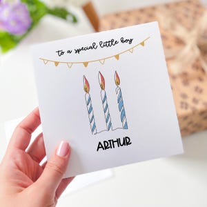 Personalisierte Geburtstagskarte mit einem besonderen kleinen Jungen zum 1.2.3.4.5. Geburtstag für Babys Kinderkarte für Sohn Neffen Enkel Patensohn