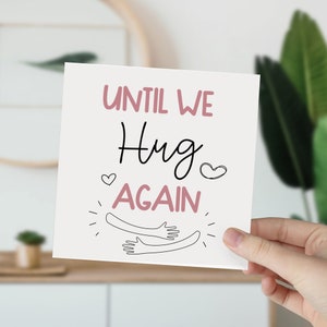 Enviándote una tarjeta de gran abrazo para ella él Pensando en ti tarjeta de regalo amor en un abrazo Tarjeta que te mejores pronto Tarjeta de regalo sincera Lejos Larga distancia