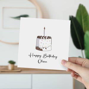 Personalised birthday card with name for her him friend daughter son greeting gift card First birthday card 1st birthday Baby nephew niece