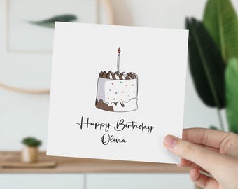 Personalisierte Geburtstagskarte mit Namen für ihn Freund Tochter Sohn Grußkarte Geschenkkarte Erster Geburtstagskarte 1 Geburtstag Baby Neffe Nichte