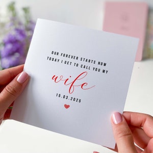 Carte pour la future mariée Carte de mariage personnalisée pour votre femme Carte de mariage pour la mariée et le marié avec carte de date pour le fiancé