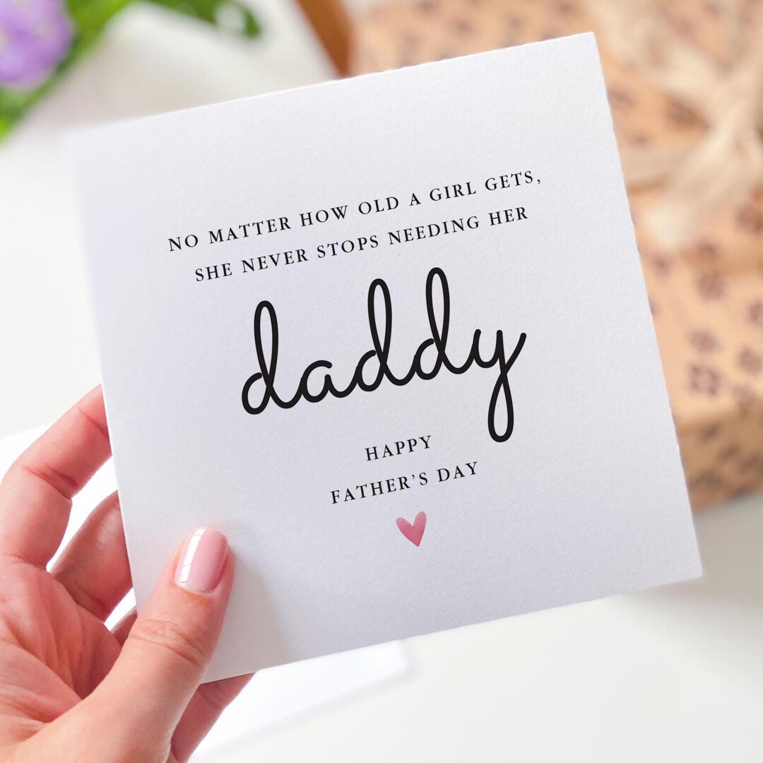 Father s Day Card For Daddy From Daughter Cute Quote Card To Celebrate