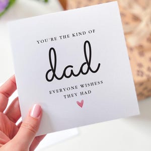 Vaderdagkaart voor vader van zoon of dochter Vader's verjaardag Kerst: jij bent zo'n vader die iedereen zou willen hebben, papa wordt gewaardeerd