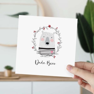 Buono regalo papà orsetto con simpatico orsetto Biglietto di compleanno per papà biglietto di auguri per il primo papà papà per lui Biglietto per la festa del papà Nuovo papà Il futuro papà