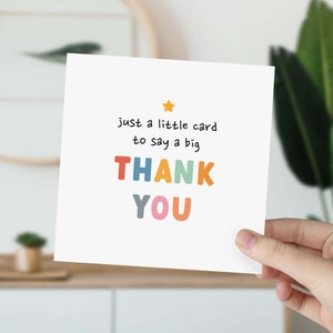 Dankeschön-Karte nur eine kleine Karte, um ein sehr großes Dankeschön zu sagen Geschenkkarte für Lehrerfreundin Sie ihn Wertschätzung Geschenkkarte für Krankenschwester Doktor