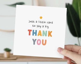 Thank You Card: Appreciation Gift for Teacher, Nurse, Friend