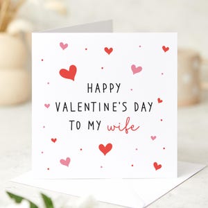 Cartão de Dia dos Namorados para a esposa Cartão romântico para ela Presente atencioso de Dia dos Namorados para o cônjuge Cartão fofo e amoroso para sua esposa