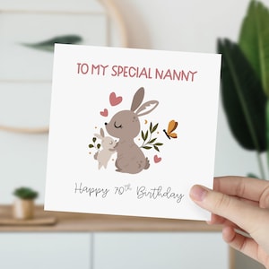 Pour ma carte d'anniversaire spéciale nounou Anniversaire de nounou Joyeux anniversaire nounou Lapin mignon