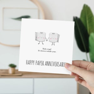 Glückliche Zweite Papier Karte Jahrestag Toilettenpapier Lustig Glücklich 2. Hochzeitstag Jahrestag für Paar Mann Frau Freund Freundin