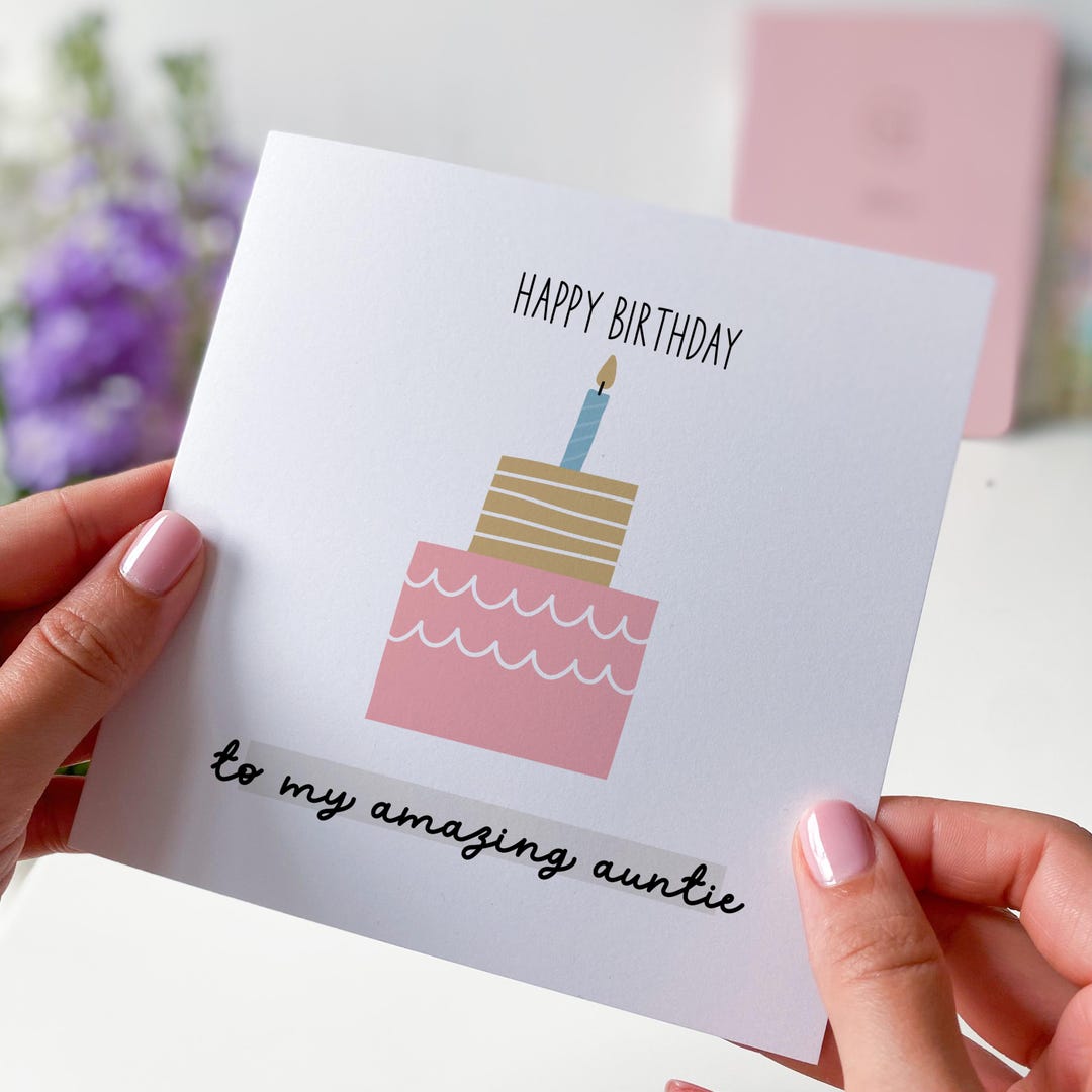 Card for Auntie Happy Birthday Card to My Amazing Auntie Card for ...