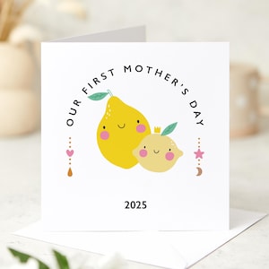 Notre première carte de fête des mères, jolie maman, fils, fille, bébé, carte personnalisée pour nouvelle maman, 1er cadeau de fête des mères de bébé, maman, carte de bébé