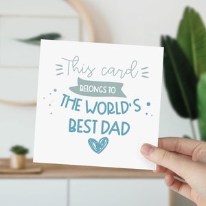 Biglietto per papà Buona festa del papà Biglietto regalo divertente per il compleanno di papà per papà al miglior papà del mondo Papà papà nuovo papà Annuncio di gravidanza