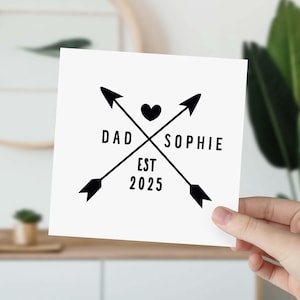 Tarjeta para papá Tarjetas de papá con año de nacimiento Tarjeta de regalo del Día del Padre feliz para papá Tarjeta de cumpleaños para padres, aventureros, amantes de los campamentos, Futuro papá