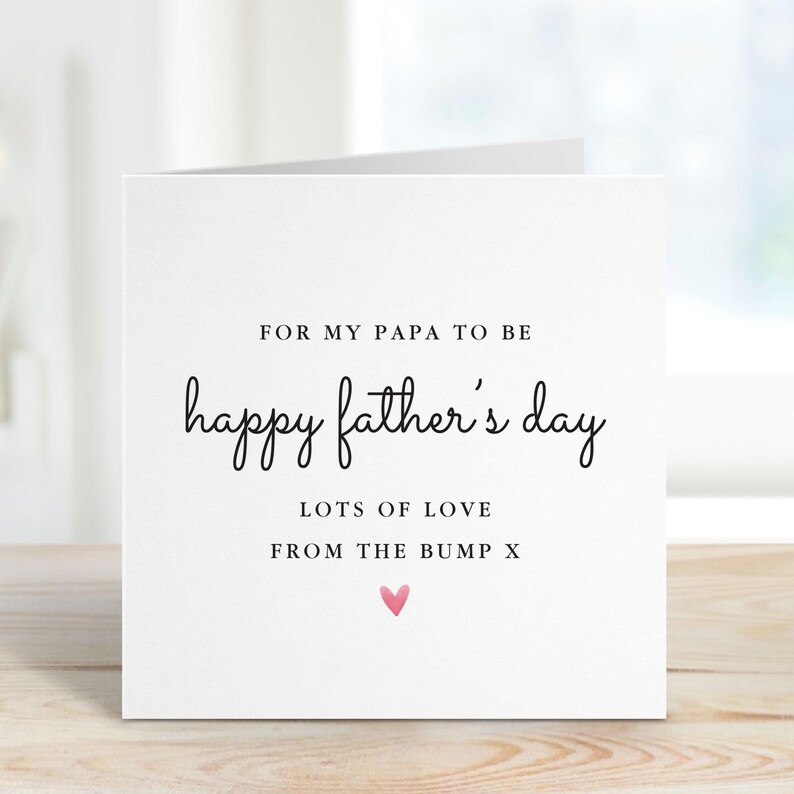 Script Papa First Father's Day Card for Papa to Be, From the Bump - Etsy