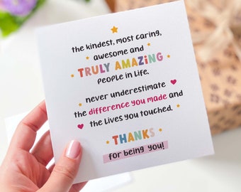 Kindest People Card: Friendship Thank You, Colleague Appreciation