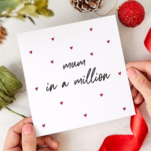 Tarjeta Mamá en un millón Regalo considerado y elegante para el Día de la Madre Cumpleaños de mamá Tarjeta de regalo linda para mamá Tarjeta de deseos de cumpleaños para mamá Cumpleaños