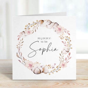 Mama als kaart Kaart voor nieuwe moeder met haar naam met bloemen Mama's cadeaukaart voor mama Fijne Moederdag Babyshower cadeaukaart babygeboortecadeau