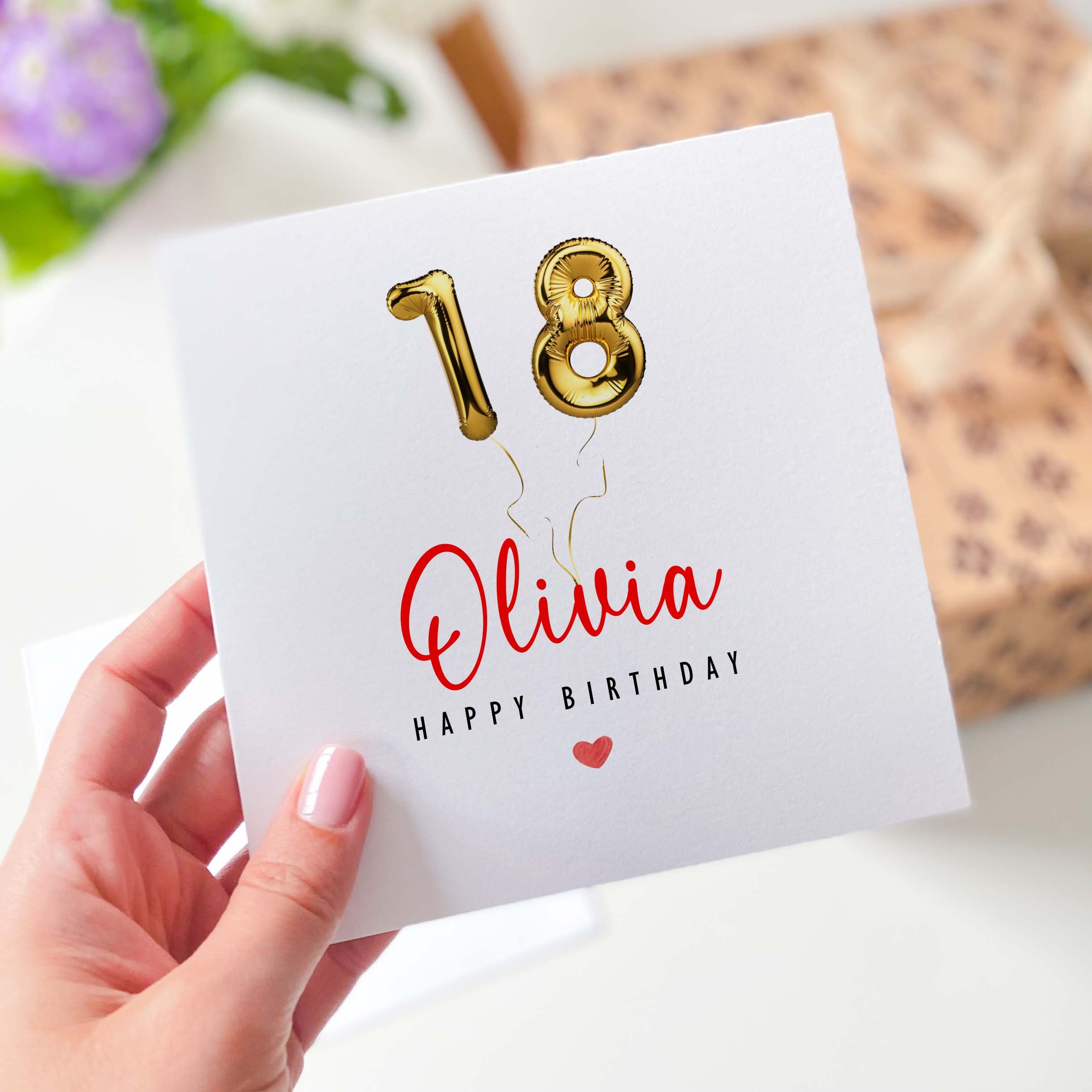 Biglietto pop-up 18 in elegante oro e bianco - Italia
