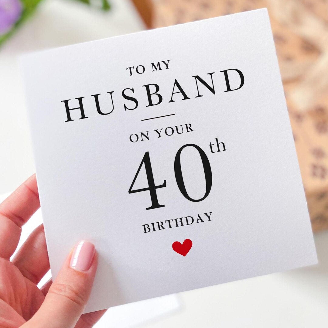 Birthday Card for Husband ALL AGES Romantic Card for Him From Wife to ...