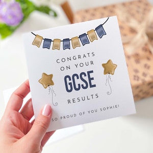 Congratulazioni per la tua scheda dei risultati GCSE con il nome Congratulazioni Risultati esame GCSE per lei Lui Figlio Figlia Nipote Nipote Nipote Regalo