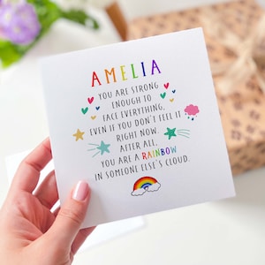Tarjeta motivacional para sus niños, adolescentes, niños pequeños, eres lo suficientemente fuerte, tarjeta de regalo inspiradora para niña, sobrina, hija, nieta