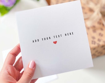 Ajoutez votre texte Carte de texte personnalisée Carte entièrement personnalisable Carte de paroles de chanson Carte de citation Carte de voeux personnalisée Carte de texte personnelle Carte personnalisée